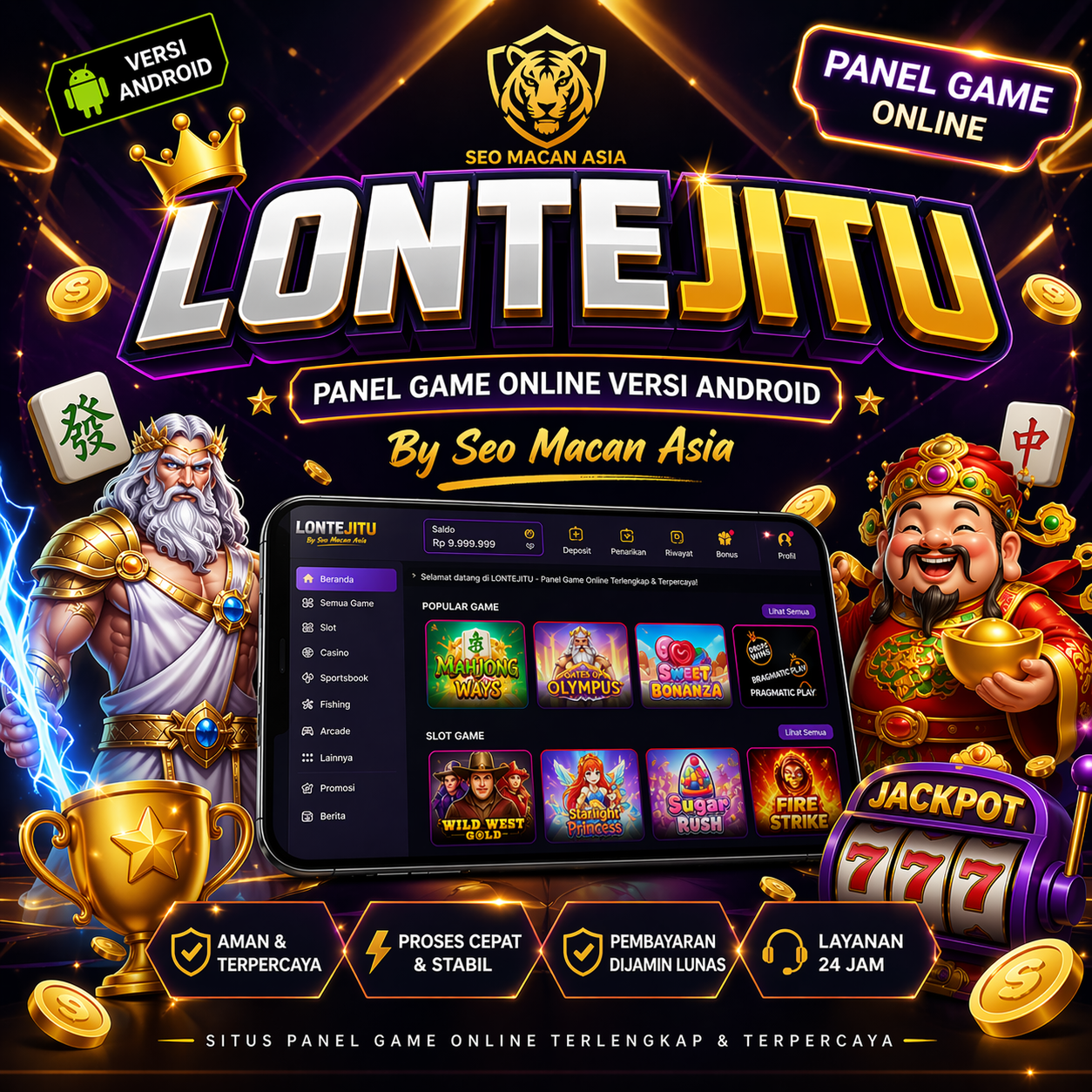 LONTEJITU : Panel Game Online Versi Android By Seo Macan Asia